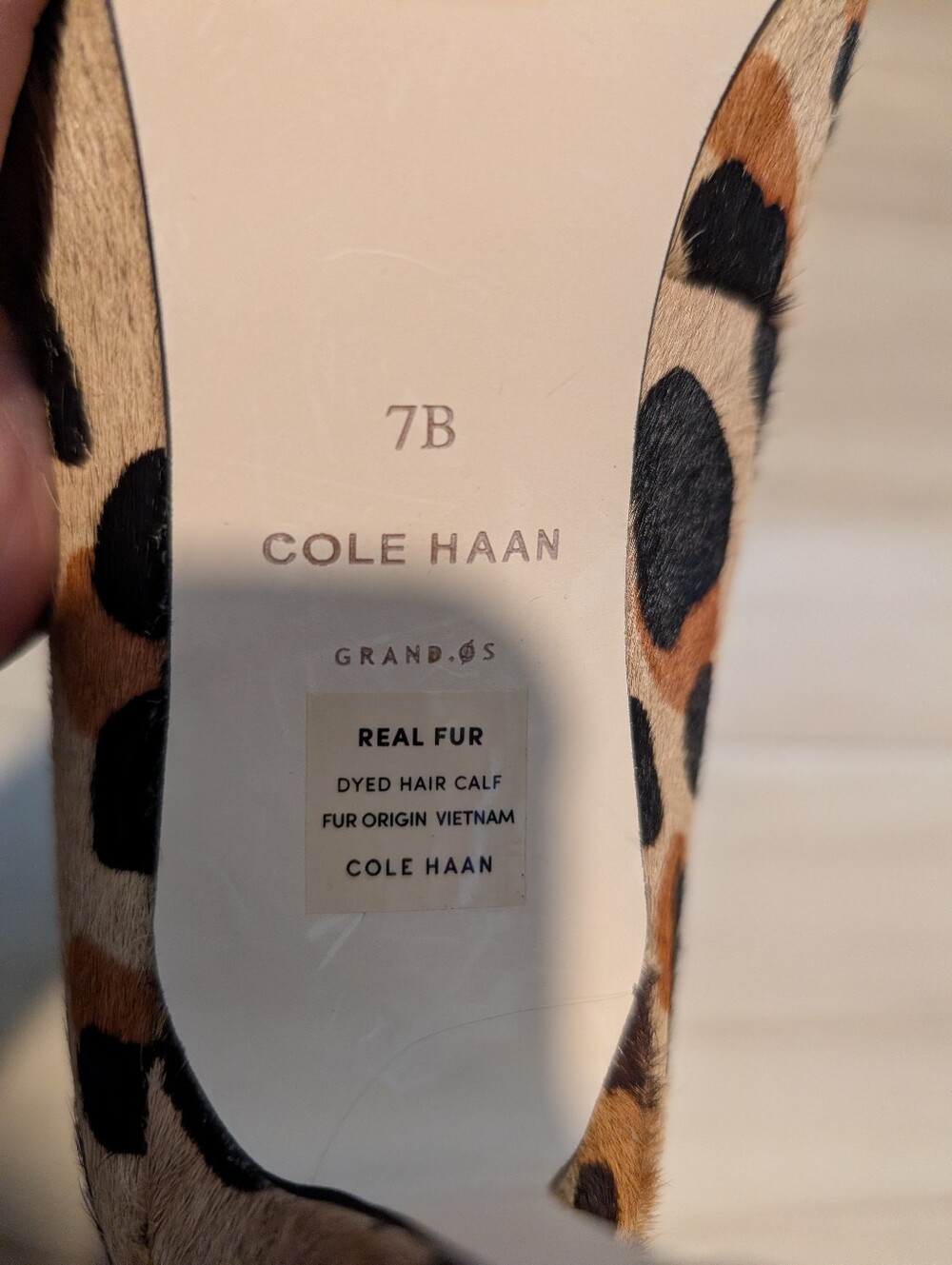 Cole Hann Nike Animal Print Pointed Toe Classic Pumps Heel - Picture 5 of 9